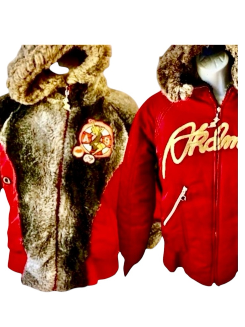 AKDMKS Akademiks REVERSIBLE Jacket Parka Hood Faux Fur size small